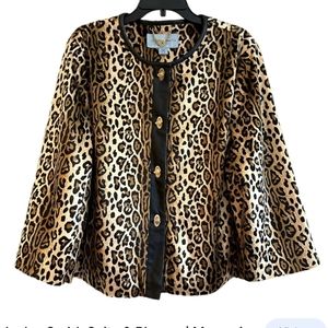 Leopard velvet jacket